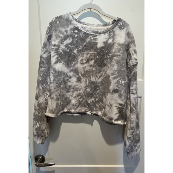 Tie-dye cinch drawstring crewneck sweater - Picture 2 of 2